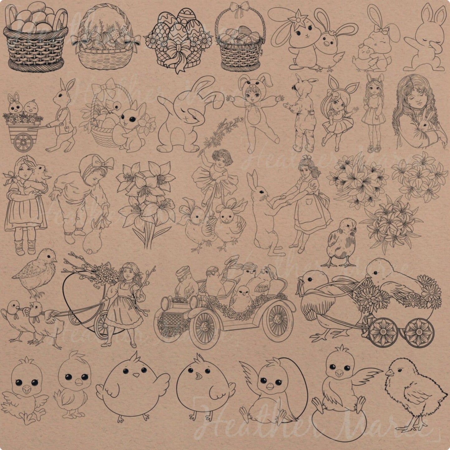 Aesthetic Easter | Procreate Stamp Brushes