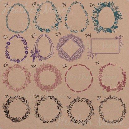 Frames and Easter Greetings | Procreate Stamp Brushes