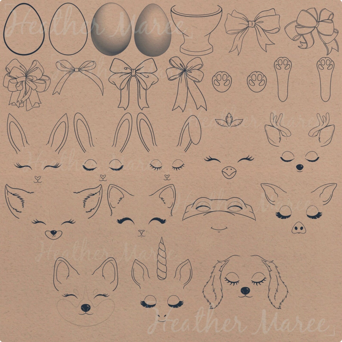 'Build Your Own' Easter Egg | Procreate Stamp Brushes