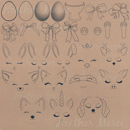 'Build Your Own' Easter Egg | Procreate Stamp Brushes