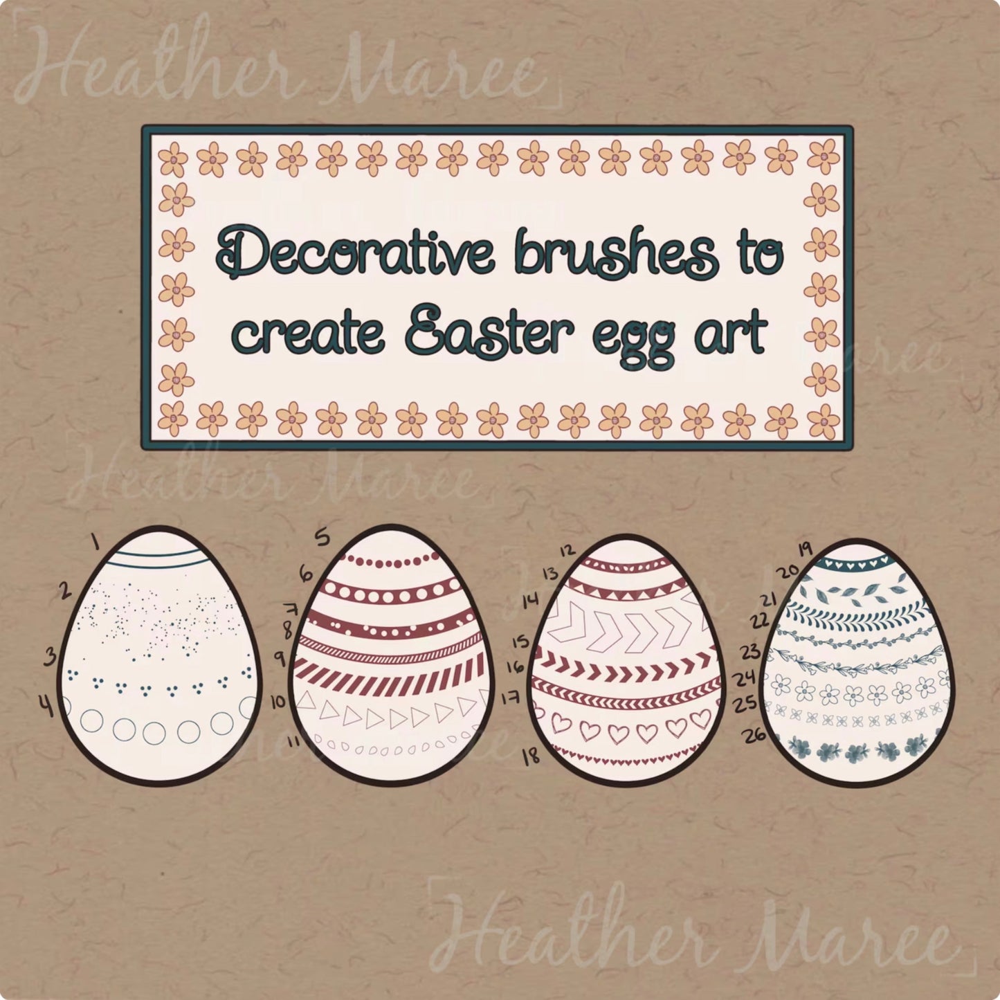 'Build Your Own' Easter Egg | Procreate Stamp Brushes