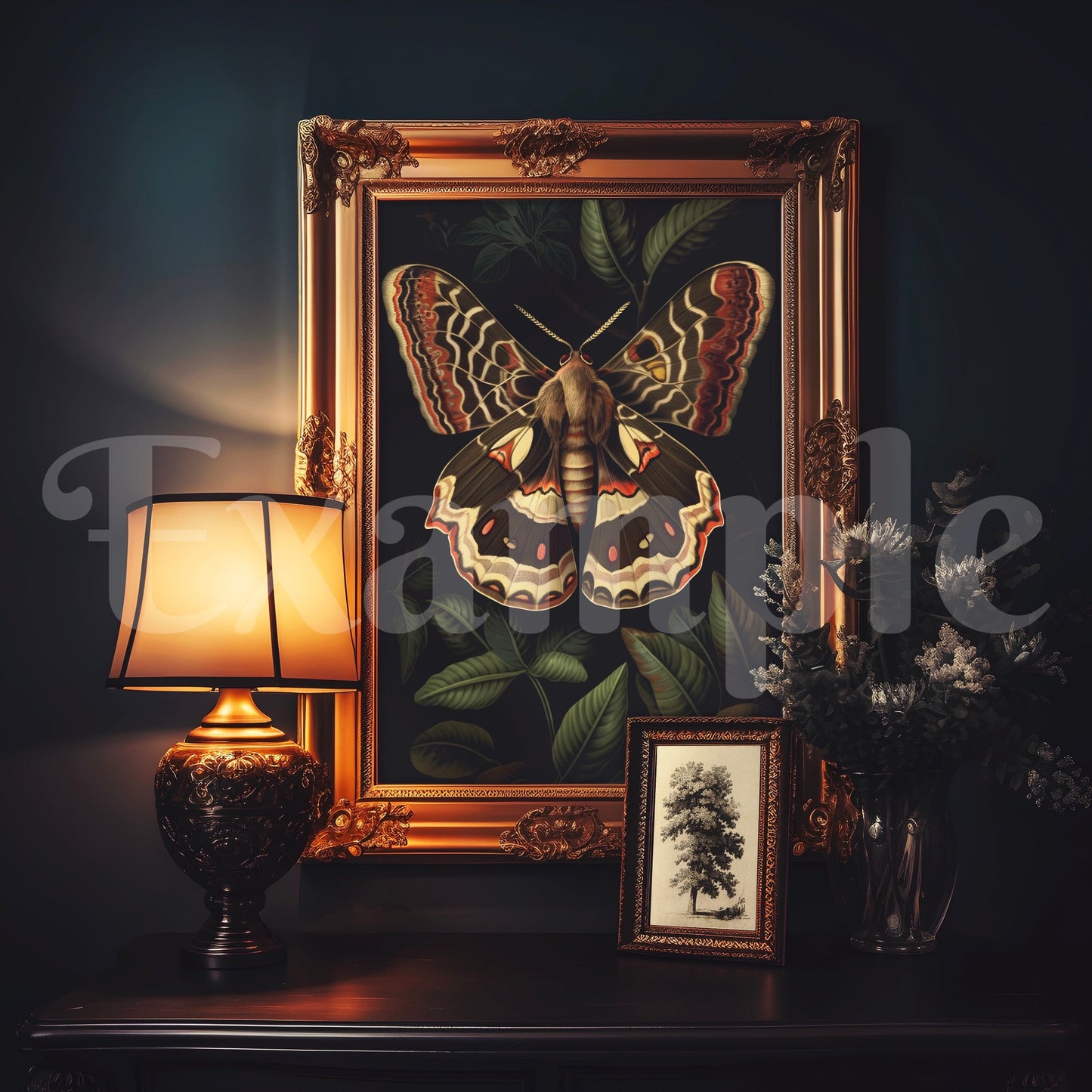 Moody Vintage Vertical Frame Mockup