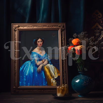 Bronze Moody Table Frame Mockup