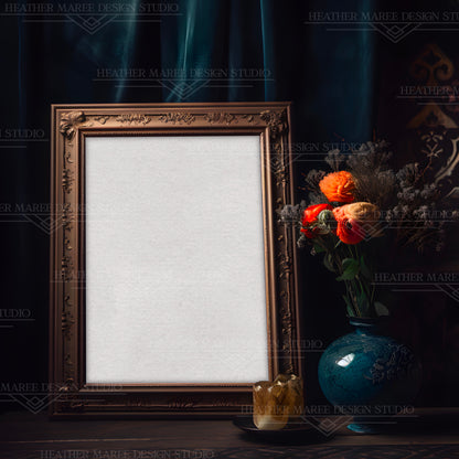 Bronze Moody Table Frame Mockup